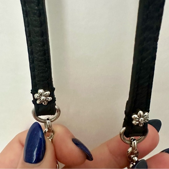 Vintage Brighton Leather Mini Stitched Flower Adjustable Crossbody Purse - Picture 7 of 16